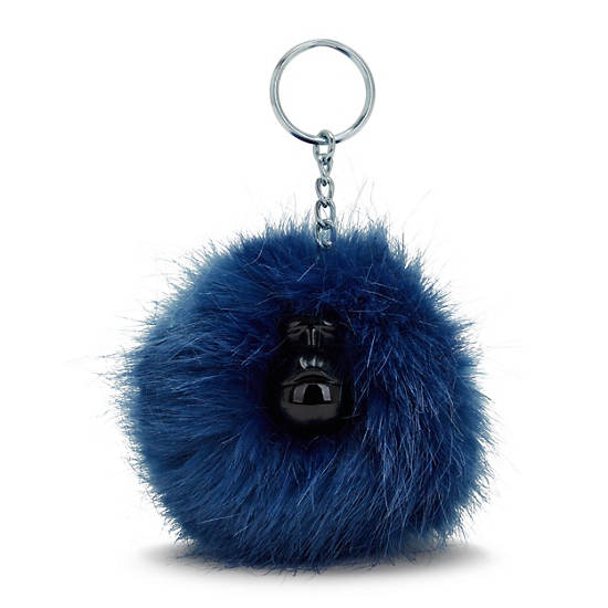 Kipling Pompom Monkey Keychain Aksesuar Mavi | TR 1258FD